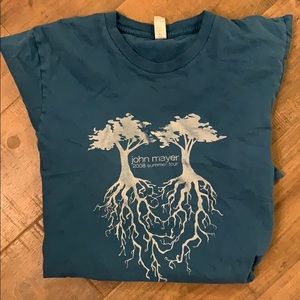 John Mayer 2008 summer tour shirt American Apparel